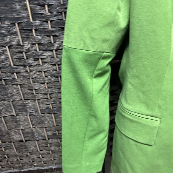 Pearl by Lela Rose Single Breasted Green Blazer Jacket Size 12 - Picture 4 of 7